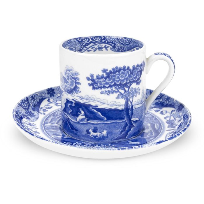 BLUE ITALIAN MOKKAKOPP 0,1L OVER/UNDER SPODE