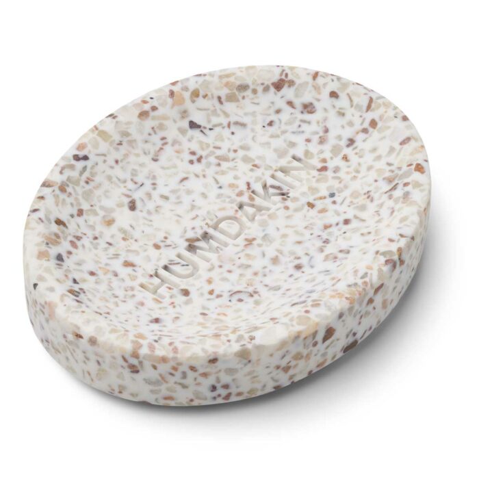 Såpeskål 13x10 hvit terrazzo