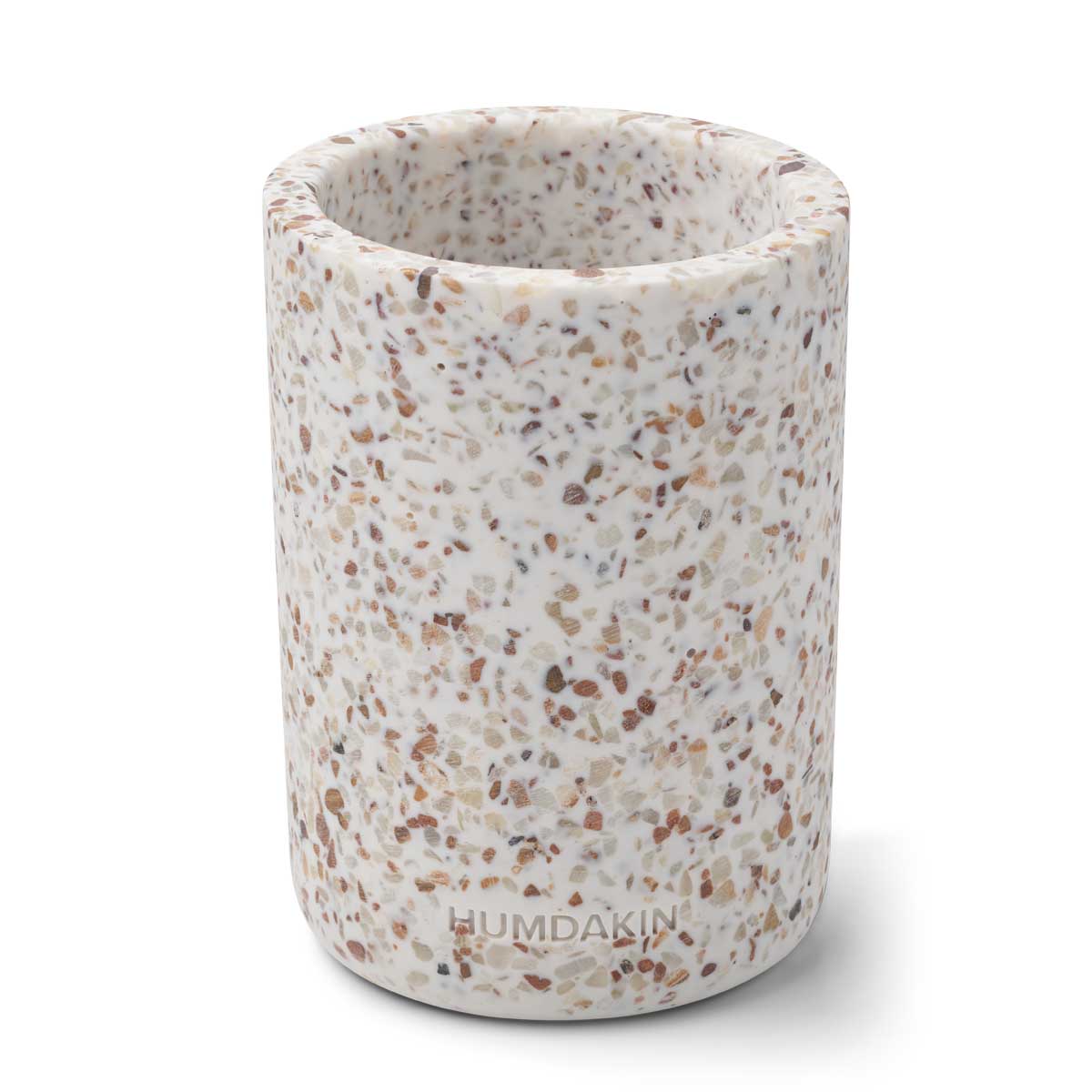 Tannbørsteholder 10cm hvit terrazzo