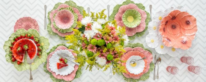 Salatskål 27cm Daisy hvit/gul
