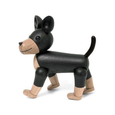Hund Charlie eik/sortbeiset eik