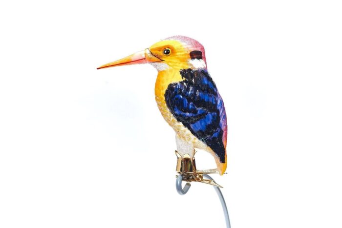 Fugl Kingfisher m/klype 11cm