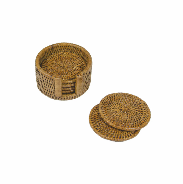 Coaster 6 stk med holder rotting
