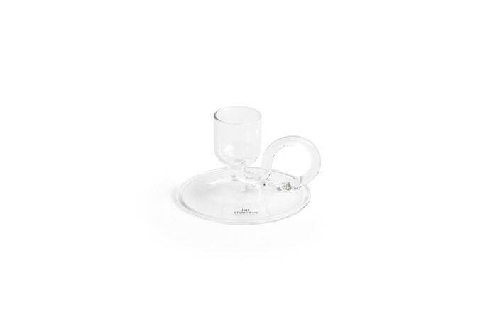 Lysestake curved 5cm clear