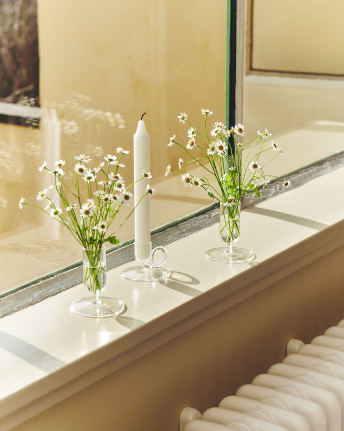 Lysestake curved 5cm clear
