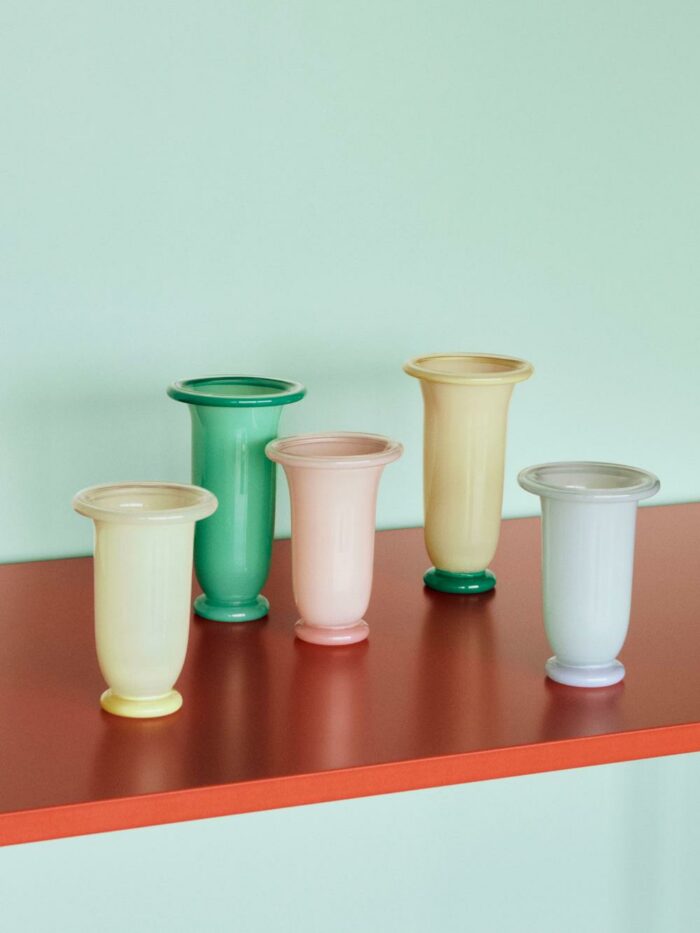 Vase 21cm Lime yellow with dark lime base