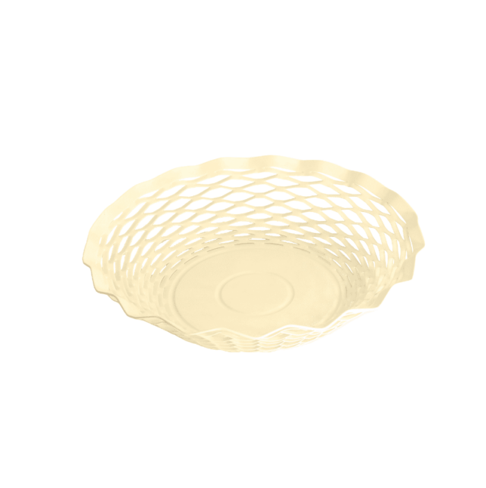 Brødkurv rund 24cm krem