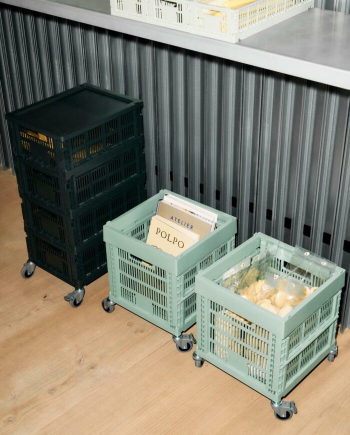 Oppbevaringskasse kube sage green