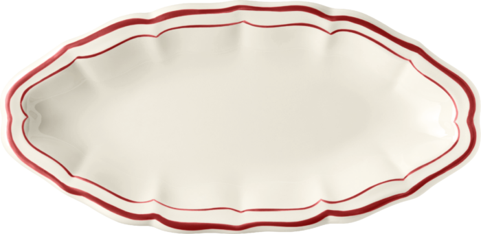 Serveringsfat ovalt 26,5cm rød