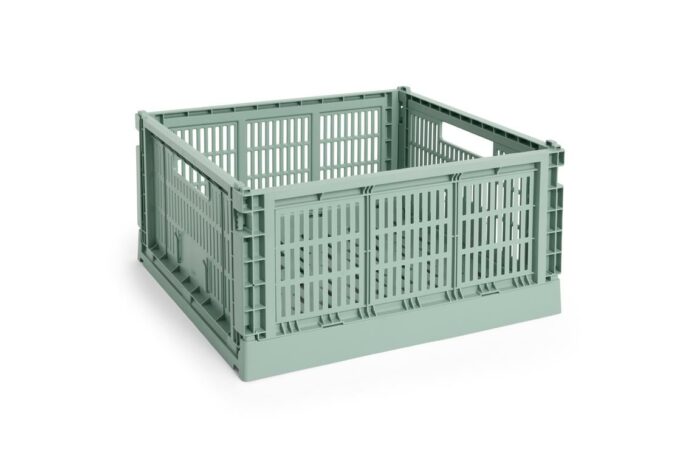 Oppbevaringskasse stor kvadrat sage green