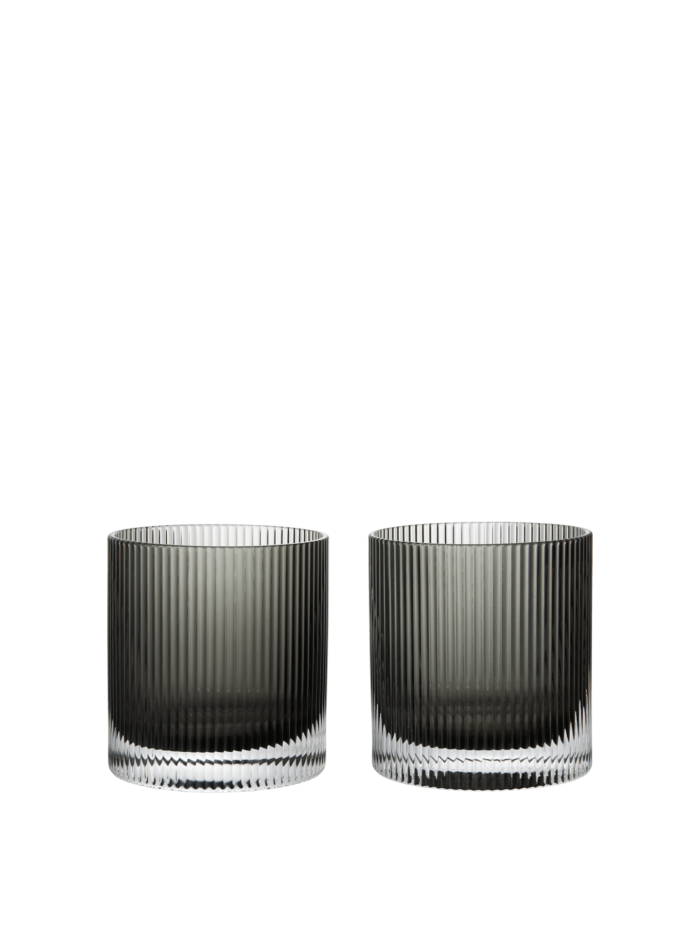Tumbler glass 2pk smoked