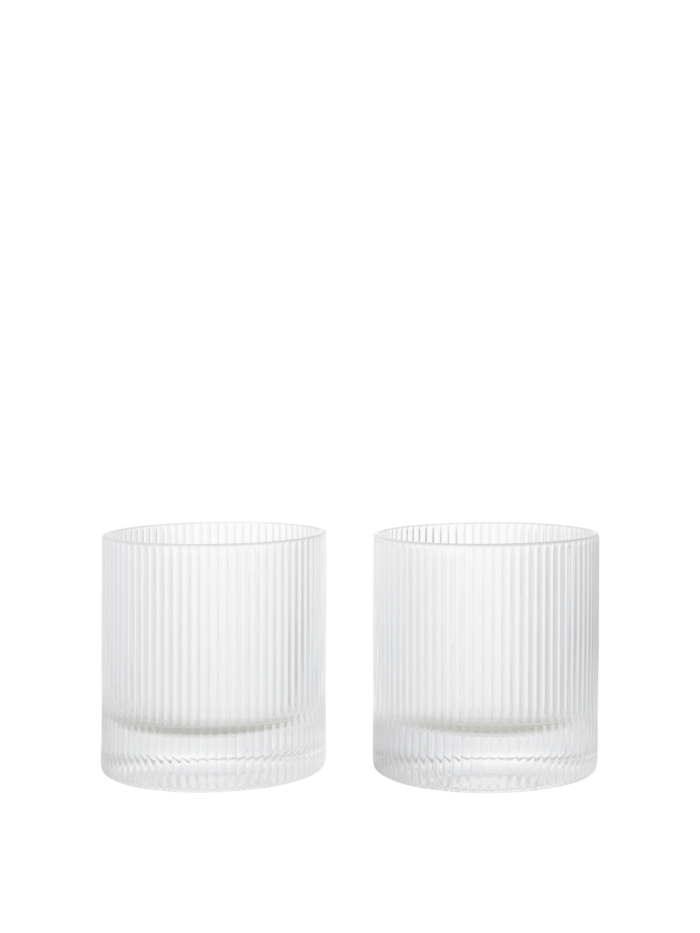 Tumbler glass 2pk clear