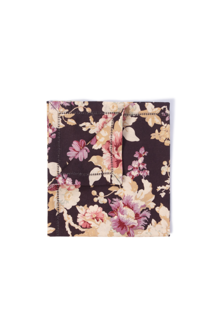 Serviett Autumn flower aubergine