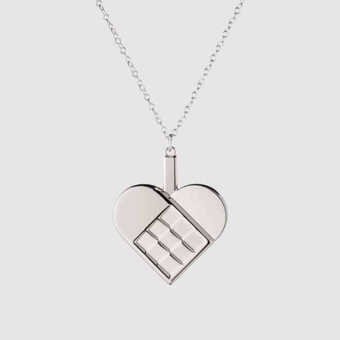Juleornament hjerte palladium