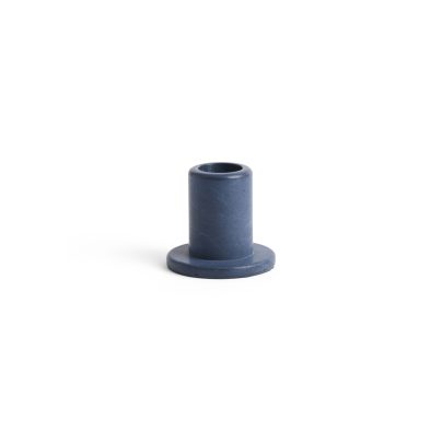 Hay_AE375-A601-AF33_Tube Candleholder Concrete S midnight blue