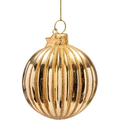 julekule rillet gull_Vondels