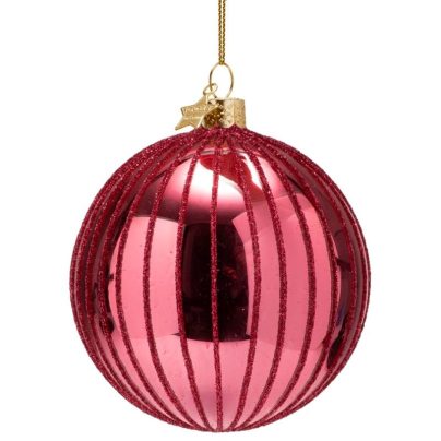 julekule rillet rosa_Vondels