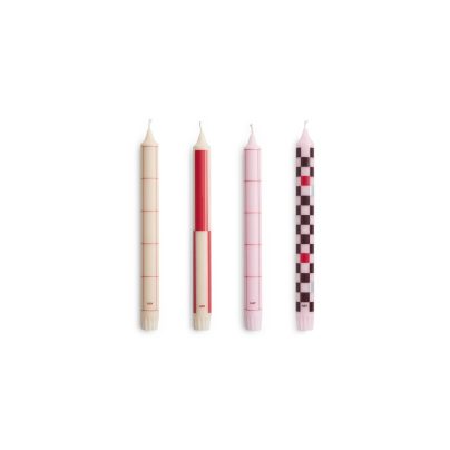 Hay_AB361-F430_Pattern Candle Set of 4 reds and bordeaux