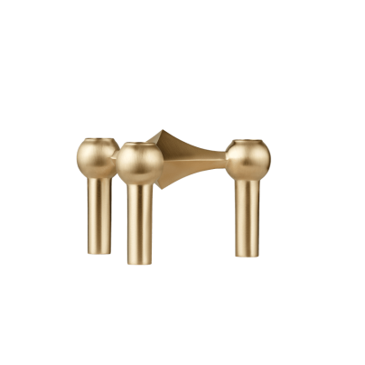 Stoff Nagel candle holder_brushed brass_single