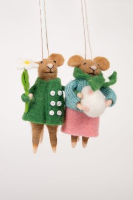 Mus 2stk med grønn kappe_Mice