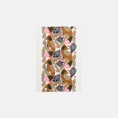Marimekko Kjøkkenhåndkle 47x70 hvit brun rosa