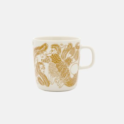 Marimekko Piirto Krus 4dl hvit oker