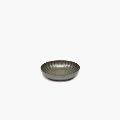 Serax_Inku_Tallerken dyp 16cm grønn brun